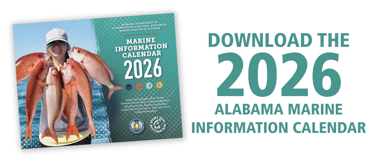 Download the 2026 Alabama Marine Information Calendar