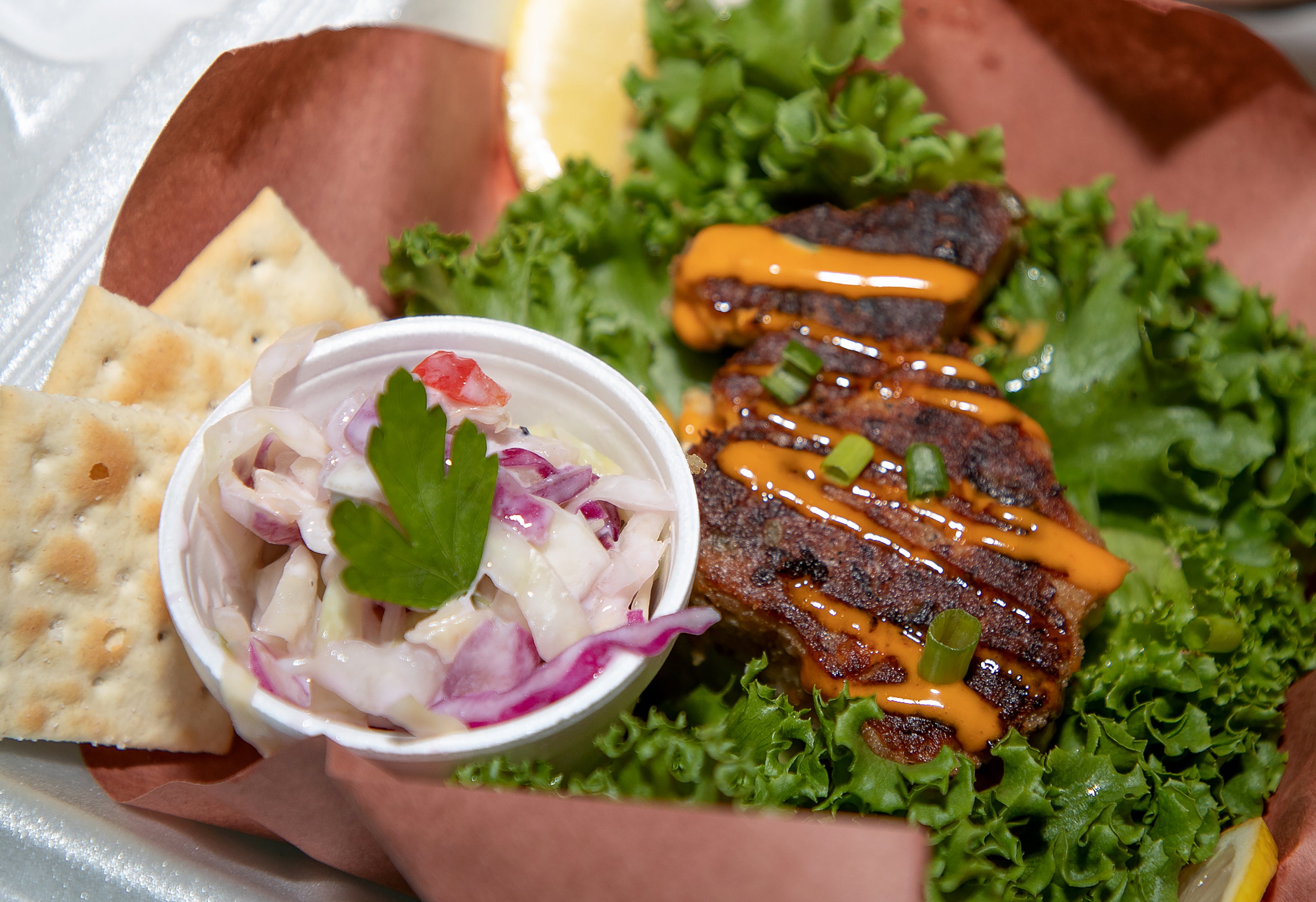 Tomato Pie with Blackened Quail Top Dish at AWF Finals | Outdoor Alabama