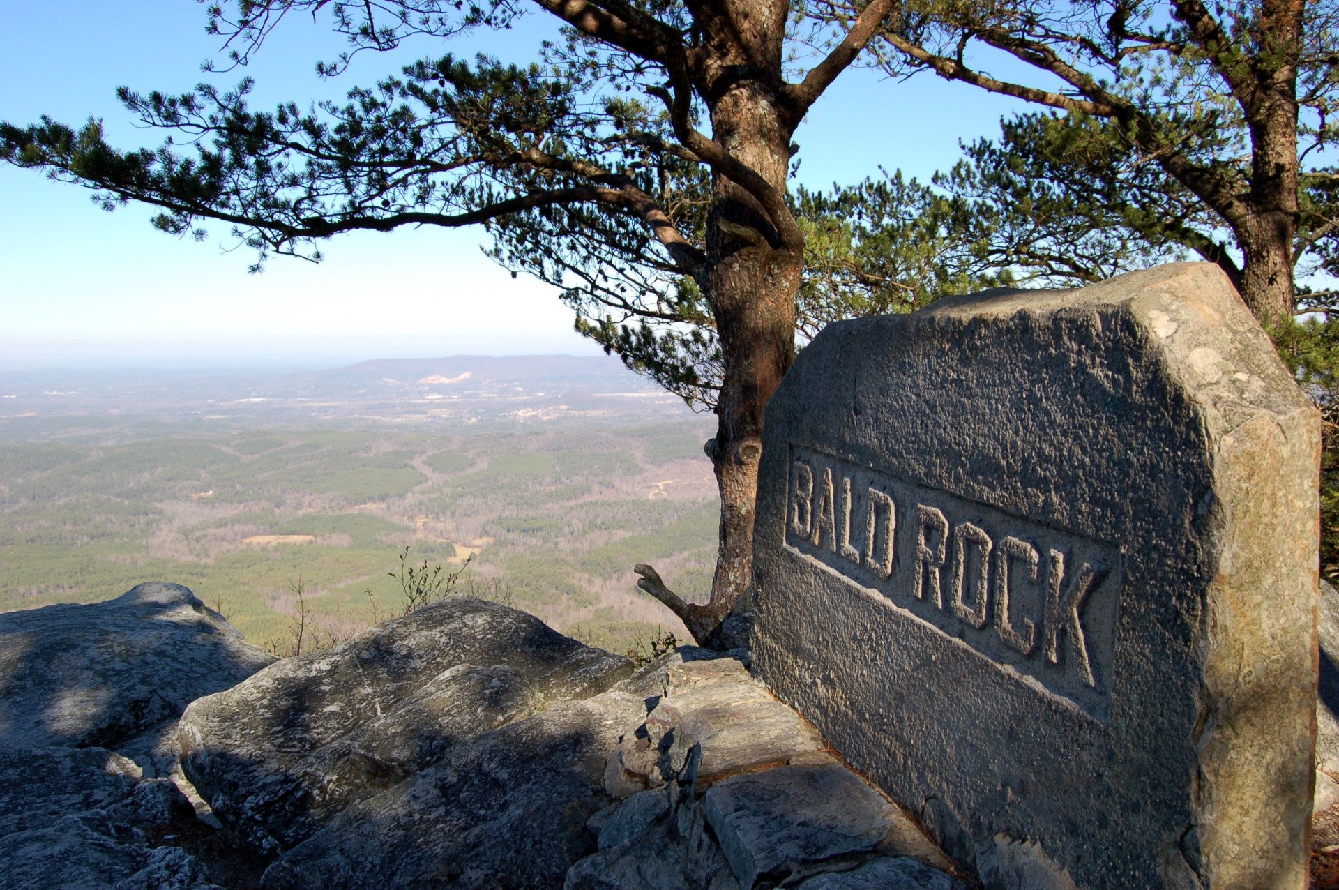 Cheaha State Park will have a First Day Hike along the Bald Rock Boardwalk to Bald Rock, which offers amazing long range views.