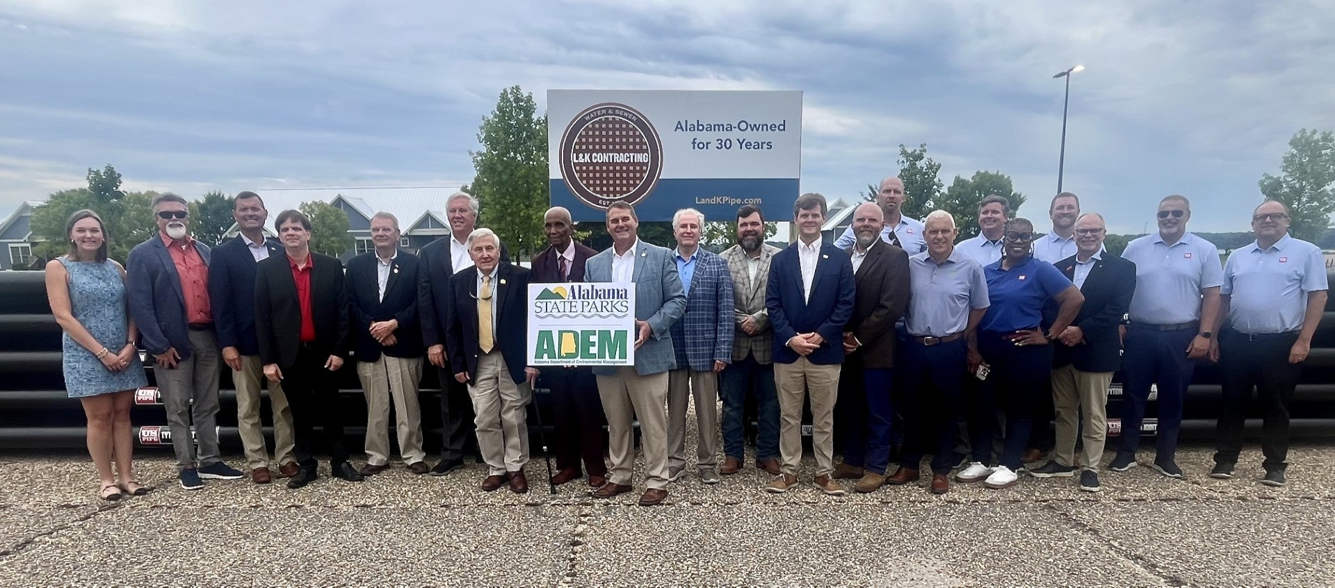 Alabama Department of Conservation and Natural Resources Commissioner Chris Blankenship was joined by state Rep. Berry Forte, as well as officials from U.S. Pipe, the Department of Environmental Management and the Ductile Iron Pipe Research Association, on Thursday, June 26 at Lakepoint State Park in Eufaula to celebrate the use of Alabama-made ductile iron pipe in more than two dozen improvement projects at Alabama State Parks.